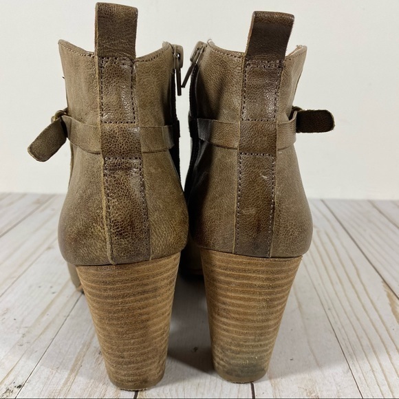Lucky Brand Mabina Taupe Leather Ankle Boot 10 - Picture 3 of 10